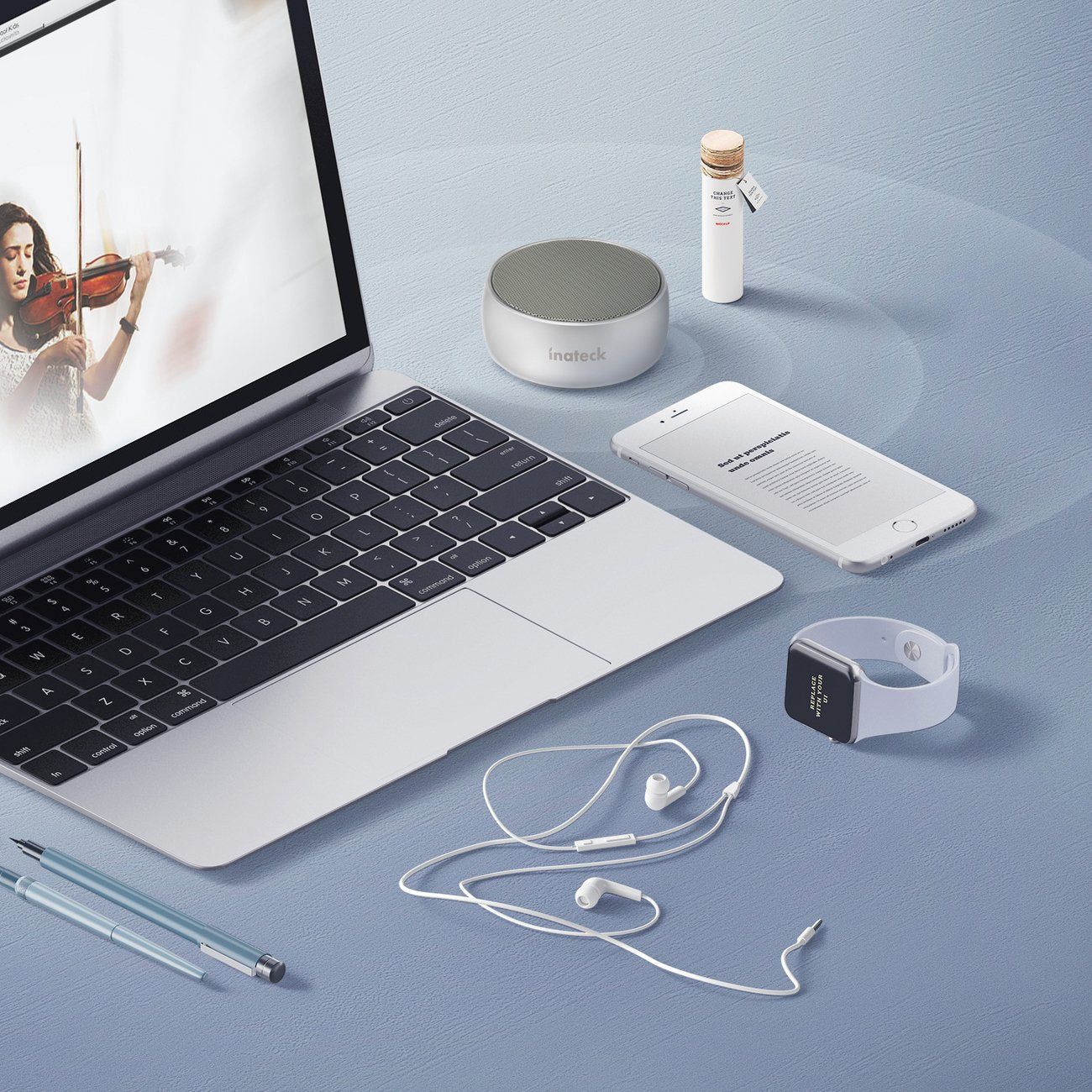 ポータブルBluetoothスピーカー BP1109 銀色 - Inateckバックパックジャパン