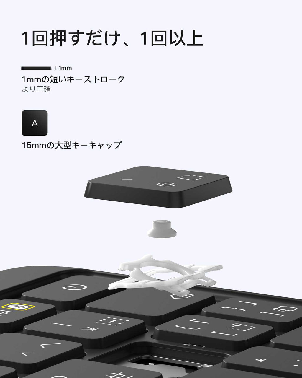 Inateck AceTouch 保護キーボードケース - iPad Air 11インチ（M4 2026/M3 2025/M2 2024）および iPad Pro 11インチ / iPad Air 第5世代・第4世代対応、着脱式キーボード、MacBook級感圧ガラストラックパッド搭載、ペンシルホルダー付き、KB403X-11A_グラファイト（N0056）