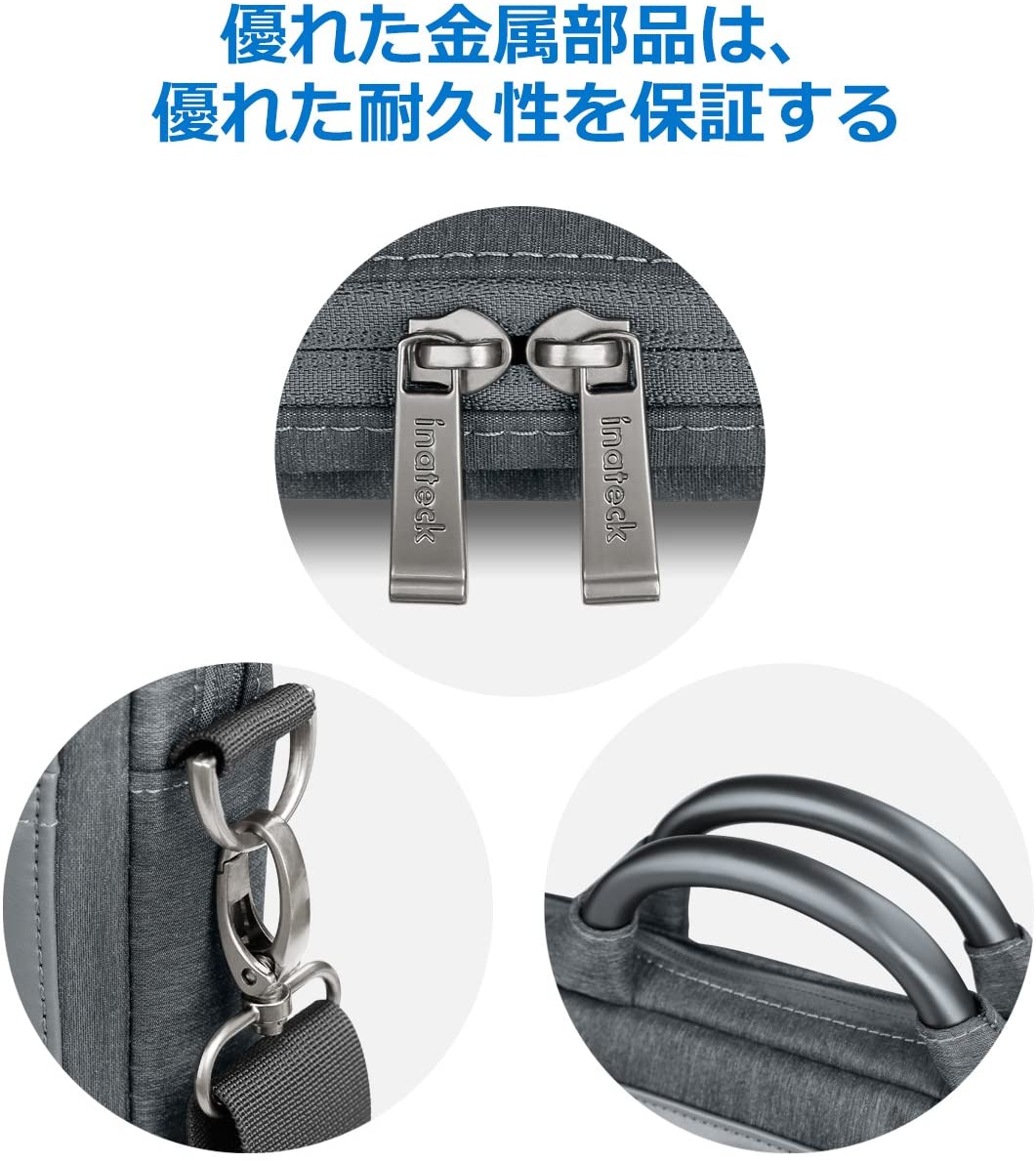 13.5-15インチ New MacBook Pro/Microsoft Surface Book ハンドヘルドバッグ LB1406，dark gray - Inateckバックパックジャパン