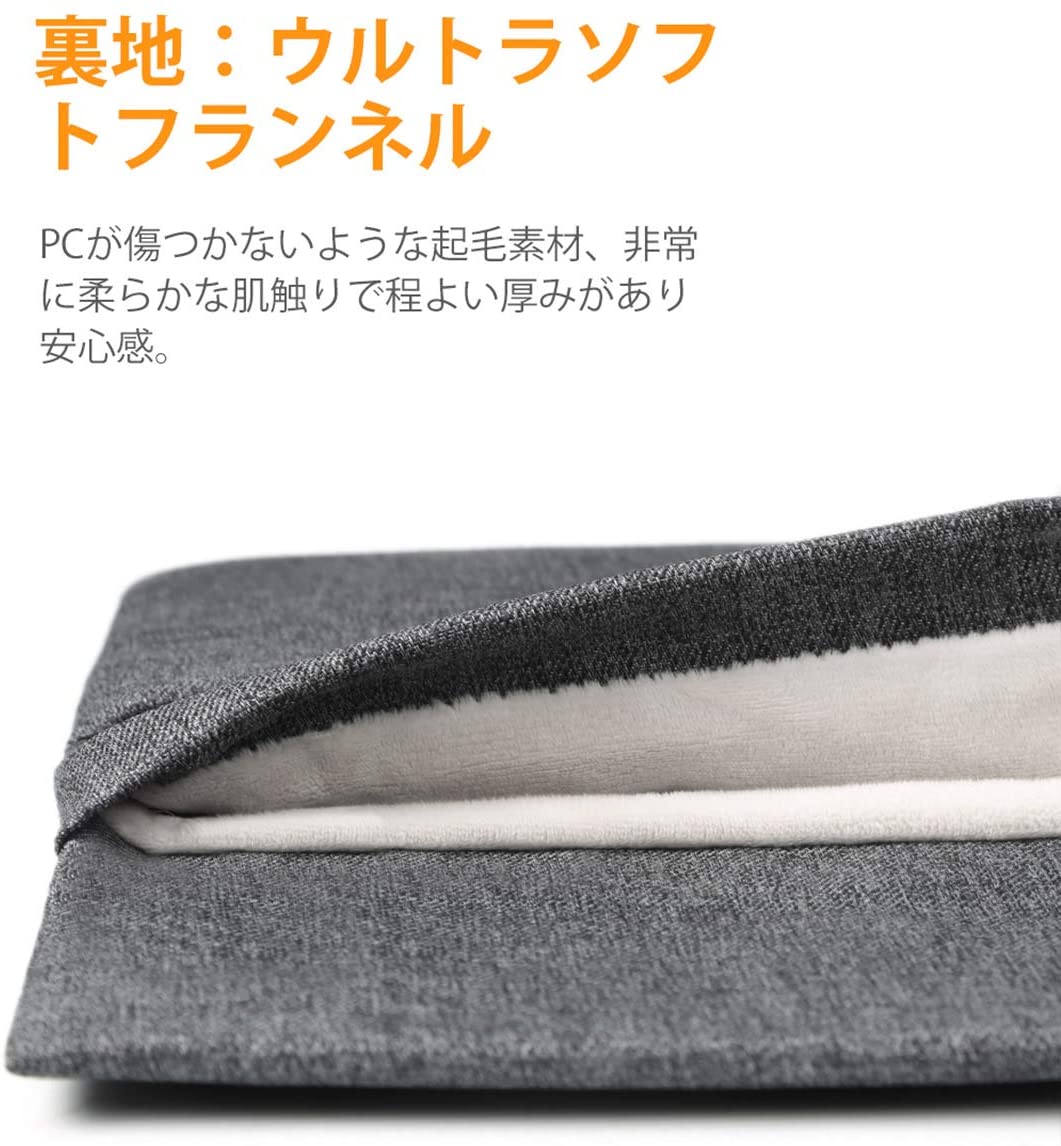 12.3-13インチ MacBook Air/Pro Surface Pro X/7/6/5/4/3  12.9 iPad Pro、XPS ラップトップスリーブ LC1303 dark gray - Inateckバックパックジャパン