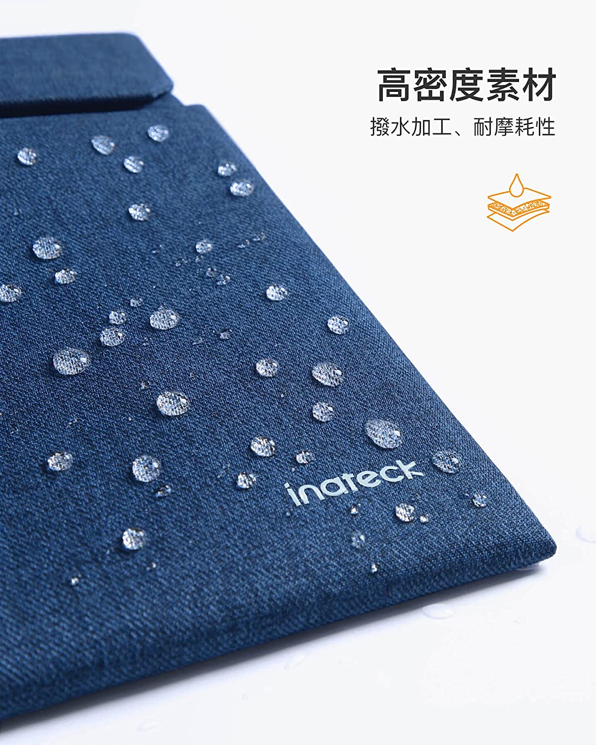 12.9-13インチMacBook Air/Pro/Surface Pro/ iPad pro ラップトップスリーブ マグネットなし LB01009-13S，blue - Inateckバックパックジャパン