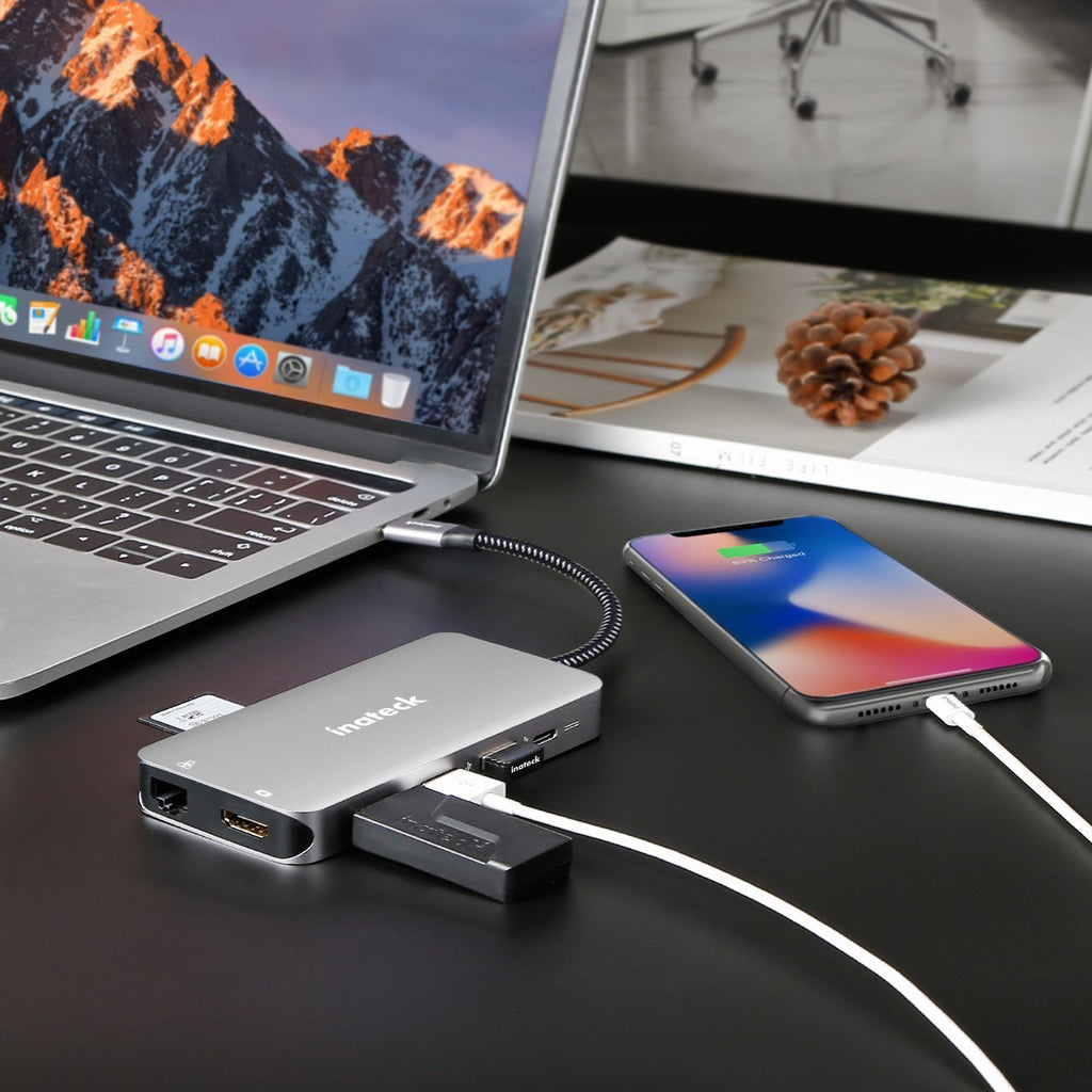 Inateck 9ポートアルミアUSBタイプCハブ、シルバー - Inateckバックパックジャパン