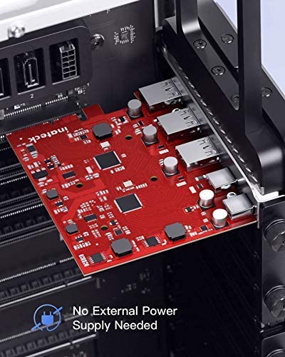 Inateck PCIe USB 3.2 Gen 2カード、帯域幅20 Gbps、3つのUSB Type-Aポートと2つのUSB Type-Cポート、KU5211_red - Inateckバックパックジャパン