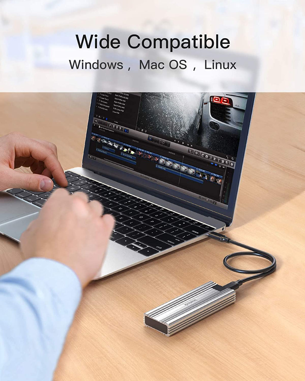 Inateck M.2 SSD ケース、USB A-CとUSB C-Cケーブル付きNVME SSD ケース、FE2025 - Inateckバックパックジャパン