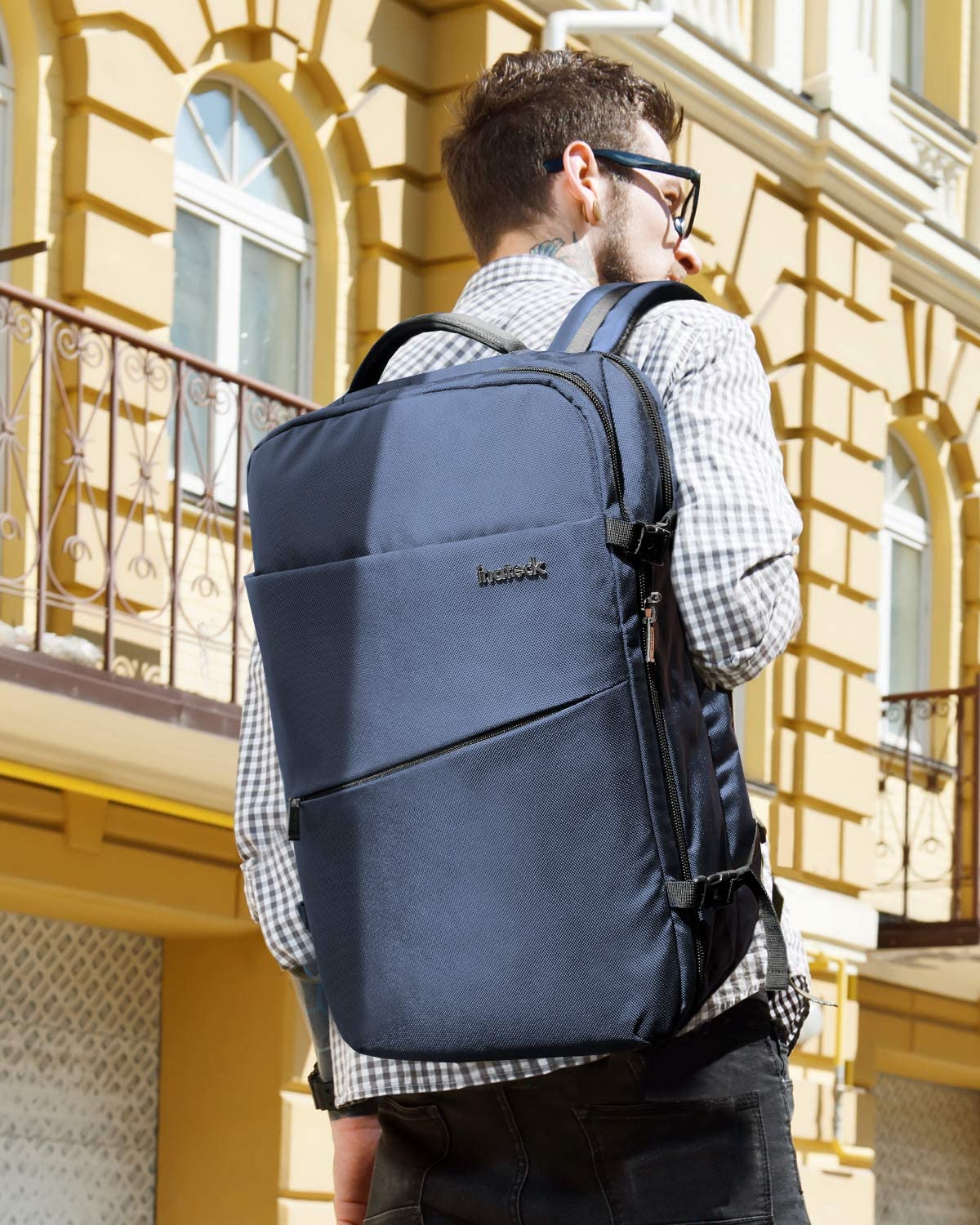 40L 17インチキャリーオン トラベルバック BP03001，blue - Inateckバックパックジャパン