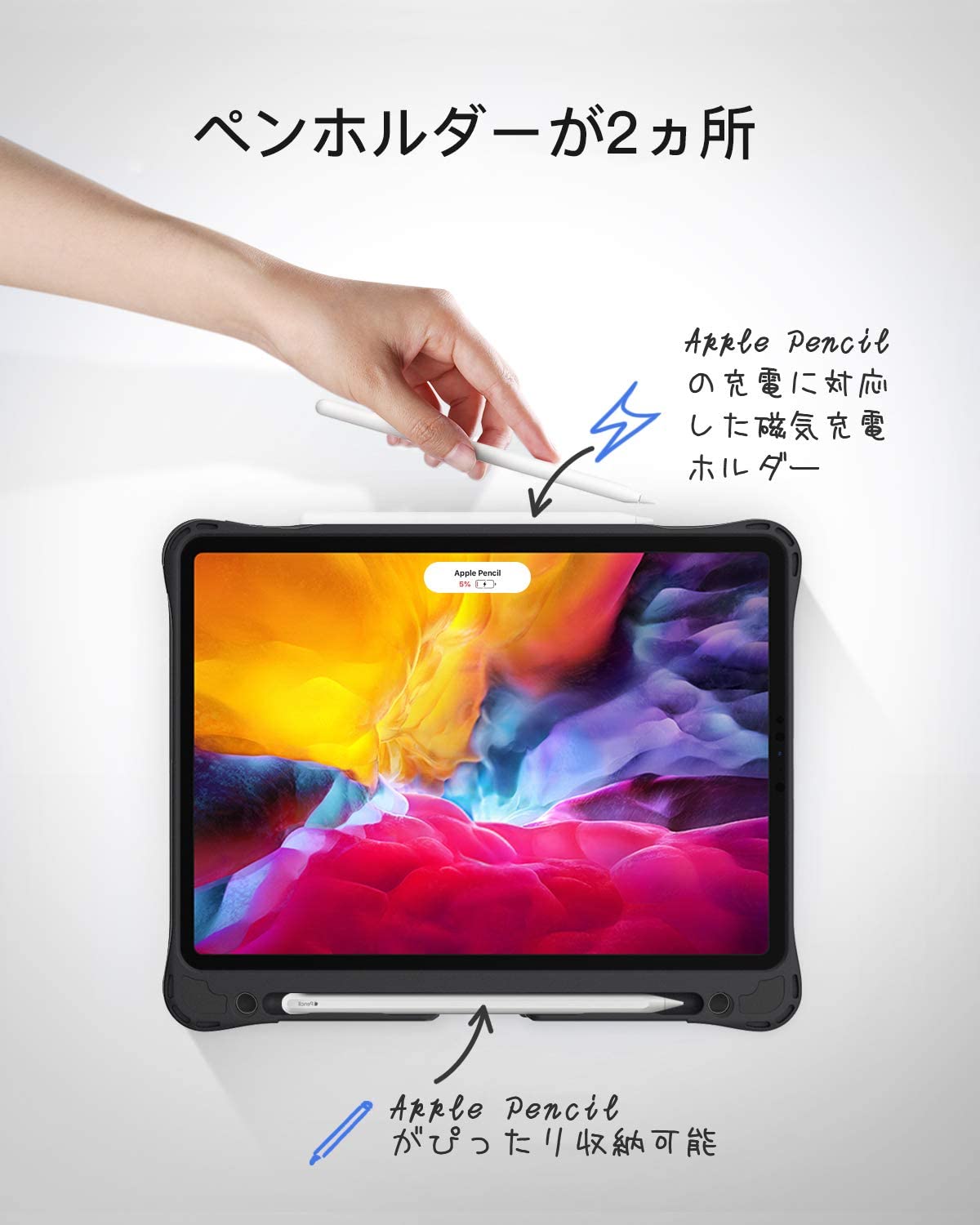 iPad Pro 11 キーボードケース 第1世代と第2世代対応、DIYバックライト付き、分離式、KB02005_black - Inateckバックパックジャパン