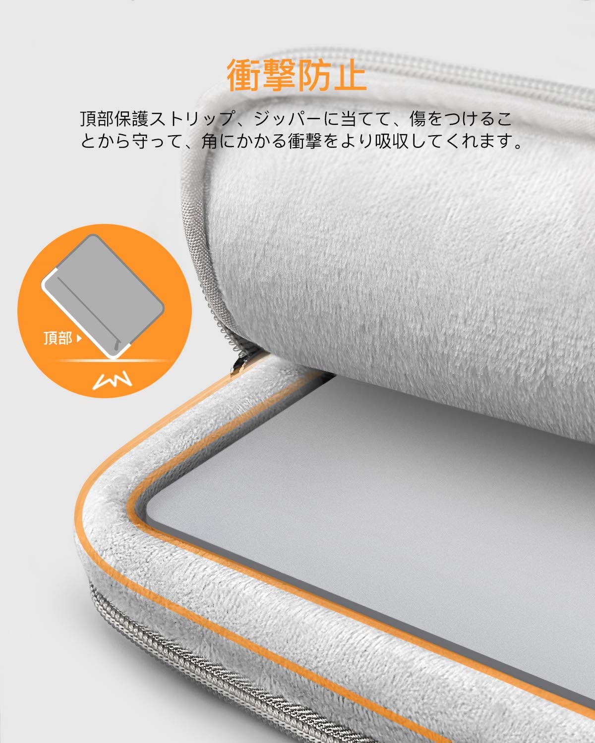 14 インチラップトップスリーブケース 14 インチ PCインナーバッグ  LB01004-14 gray - Inateckバックパックジャパン