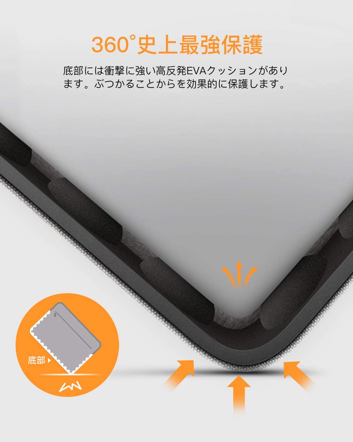 14 インチラップトップスリーブケース 14 インチ PCインナーバッグ  LB01004-14 gray - Inateckバックパックジャパン