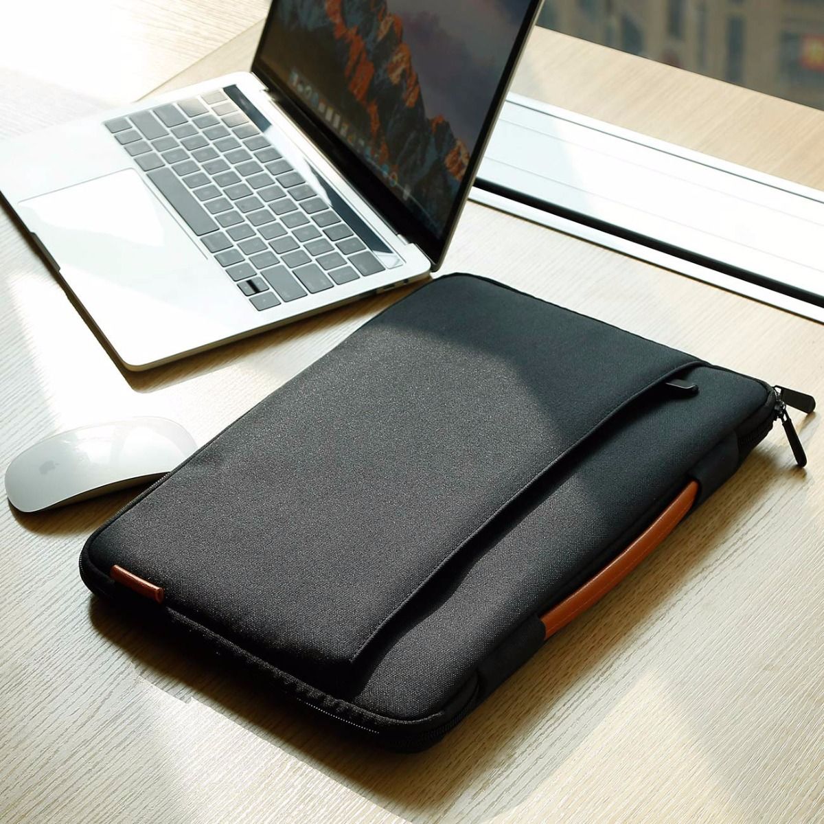 13-13.3インチ MacBook Pro /Air/Surface Laptop ラップトップスリーブケース LB1300，Black - Inateckバックパックジャパン