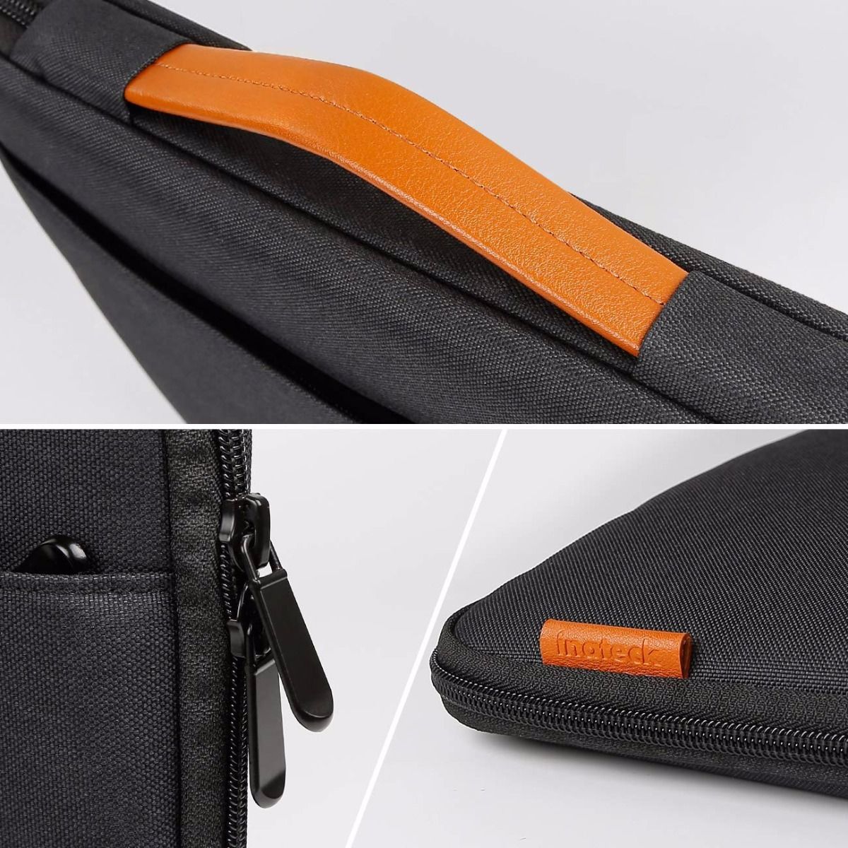 13-13.3インチ MacBook Pro /Air/Surface Laptop ラップトップスリーブケース LB1300，Black - Inateckバックパックジャパン