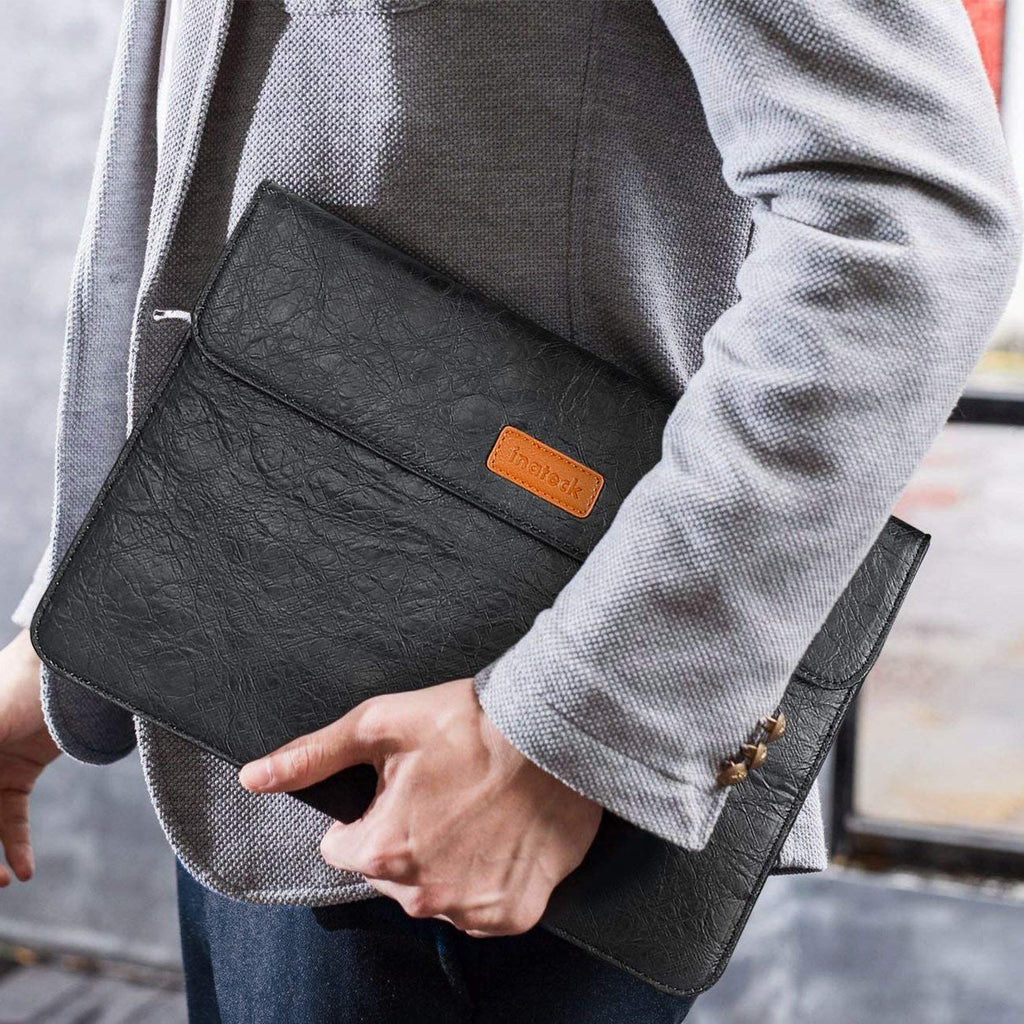 13インチMacBook Pro /Air/Surface pro/12.9” iPad Pro 新しいTyvek素材 ラップトップスリーブ LC1306，black - Inateckバックパックジャパン