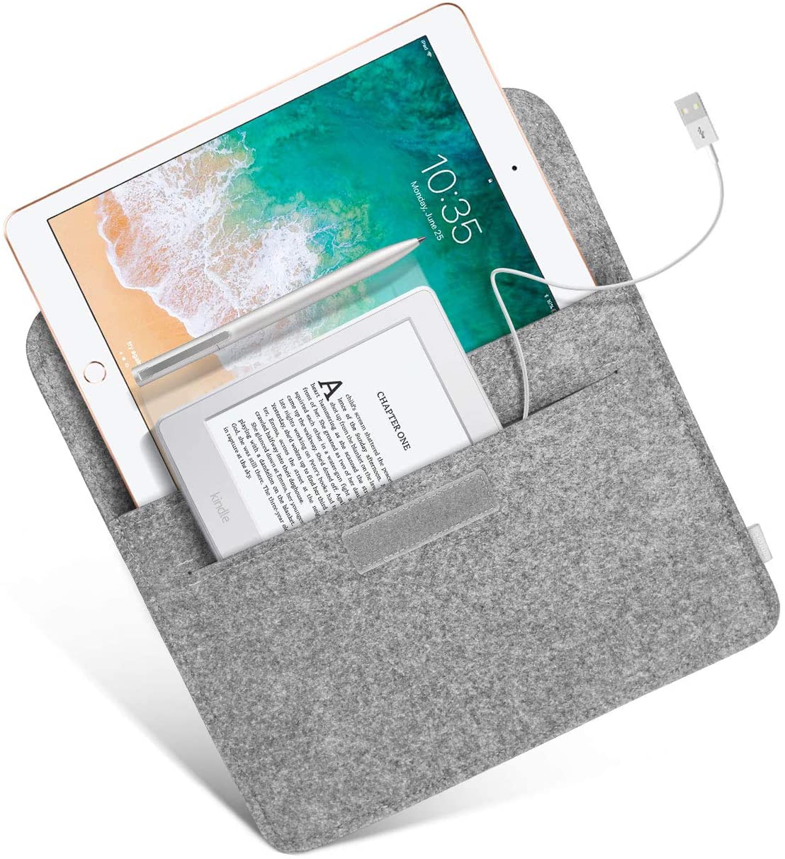 10-11インチ iPad Pro／ Surface Go／Galaxy Tab S ラップトップスリーブ TPB-IP，light gray - Inateckバックパックジャパン
