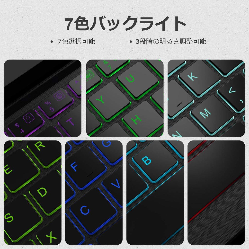 Inateck バックライト付きiPadキーボードカバー, ブラック, KB02002 - Inateckバックパックジャパン