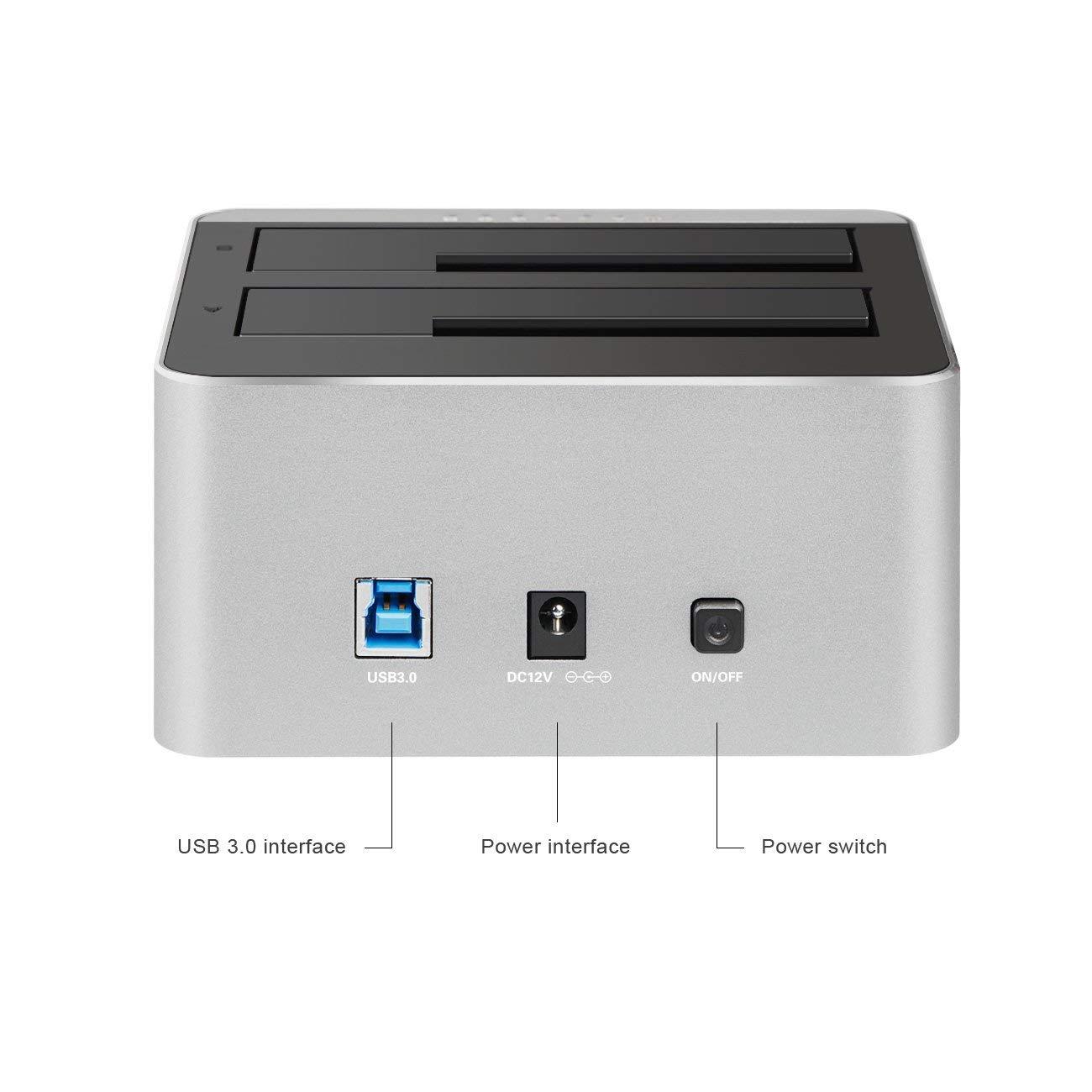 Inateck HDDスタンド USB3.0接続 2.5型 / 3.5型 (SATA I/II/III) HDD/SSD、FD2102 - Inateckバックパックジャパン