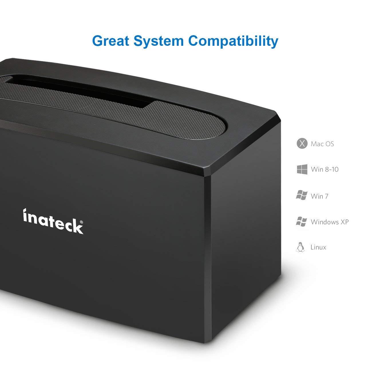 Inateck USB 3.0 – SATA 1ベイハードドライブドッキングステーション、2.5インチおよび3.5インチSATA I/II / III HDD SSD用、 SA02001 - Inateckバックパックジャパン