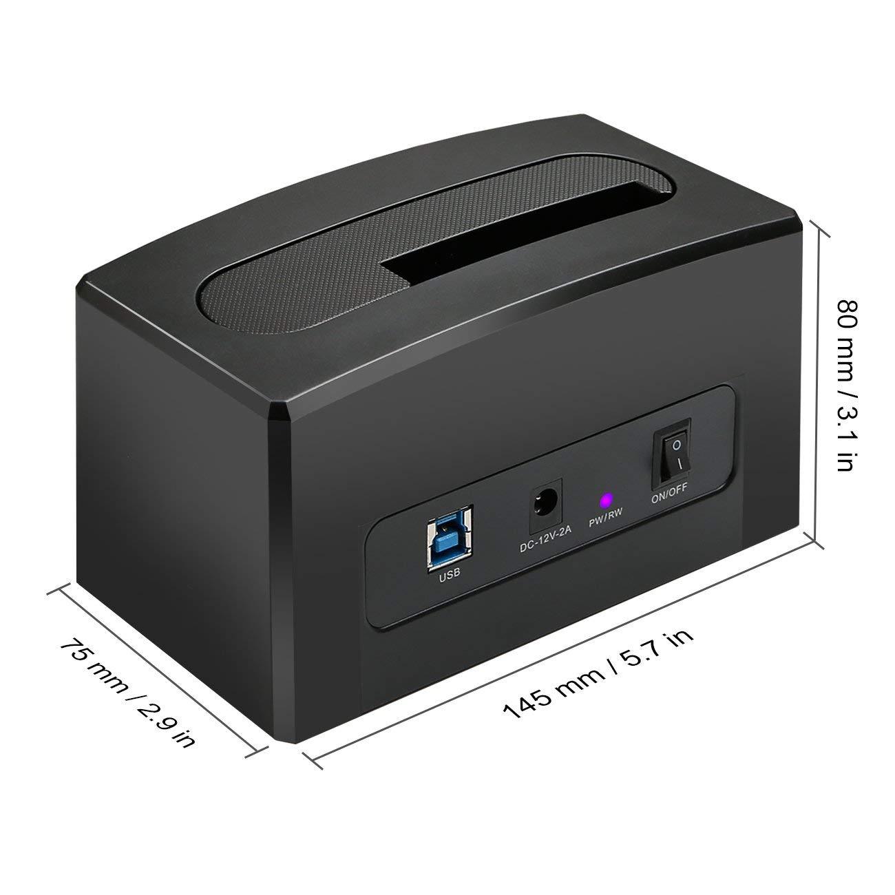 Inateck USB 3.0 – SATA 1ベイハードドライブドッキングステーション、2.5インチおよび3.5インチSATA I/II / III HDD SSD用、 SA02001 - Inateckバックパックジャパン