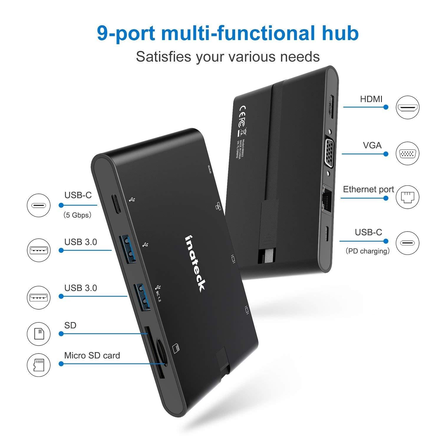 Inateck USB Cハブ (9 in 1)，HB9003 - Inateckバックパックジャパン